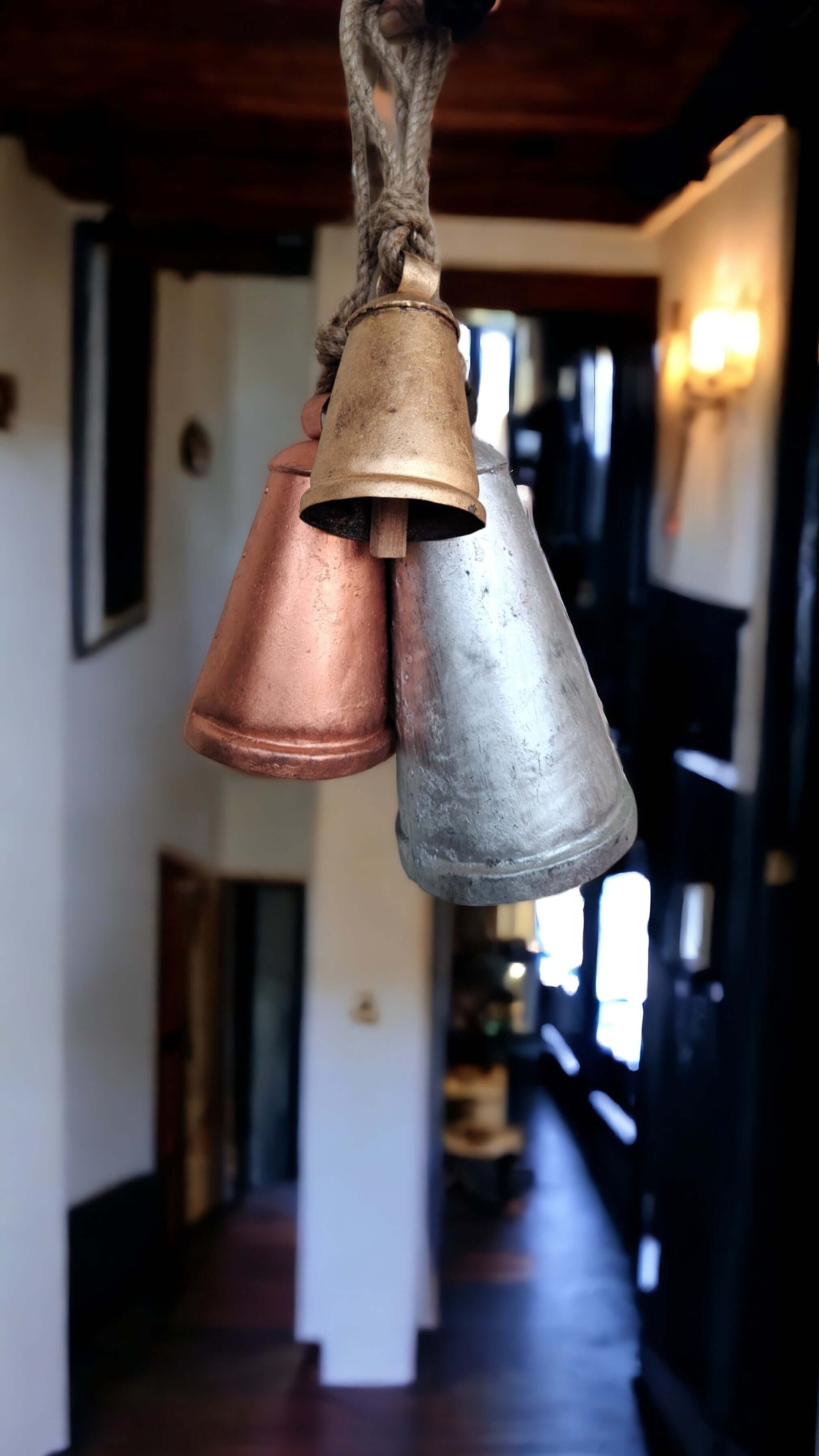 Rustic Iron Cow Bells - Set of 3 for Outdoor Décor